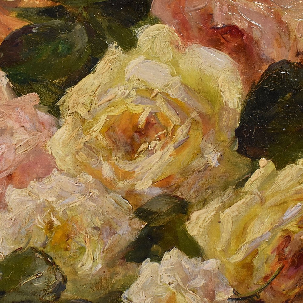 QF588 1 antique rose oil painting of flowers still life XIX.jpg